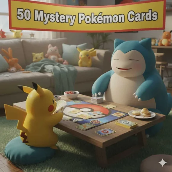 50 Pack Mystery Pokemon Cards - Picture 1 of 3